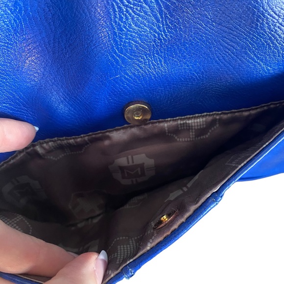 Monet Blue Crossbody Purse with Gold Hardware - Picture 11 of 14